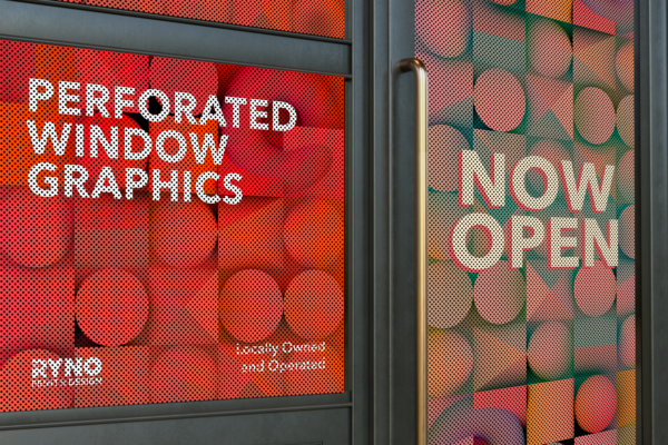 Perforated Window Graphics - One Way See Through Window Flim